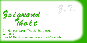 zsigmond tholt business card